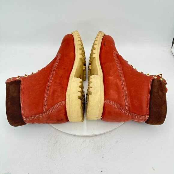 Timberland 11036 Men Size 14M Brown Ale Burgundy Leather Nubuck 6" Ankle Boot - Picture 6 of 11